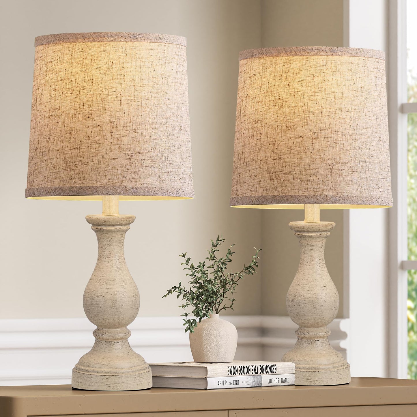 Farmhouse Table Lamps Set of 2