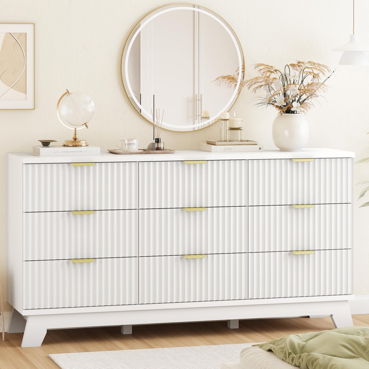 Xixini Fluted Dresser for Bedroom