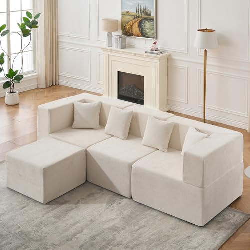Modular Sectional Sofa with Ottoman