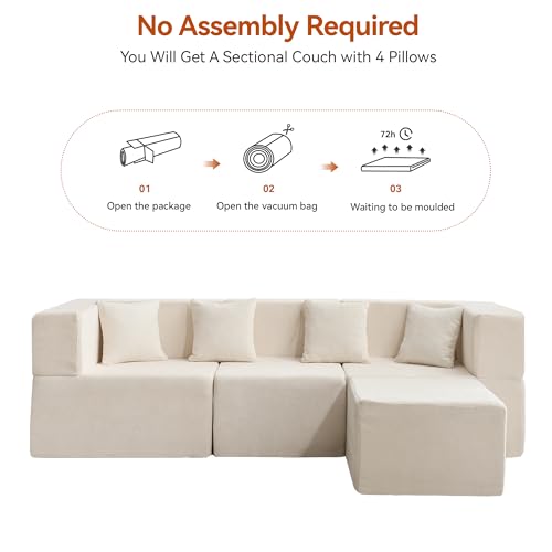 Modular Sectional Sofa with Ottoman