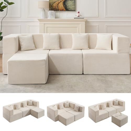 Modular Sectional Sofa with Ottoman