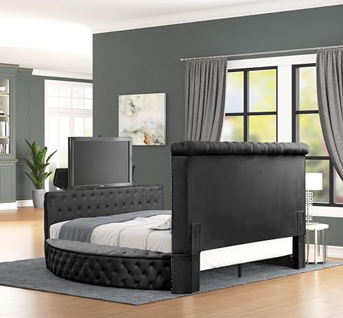 Modern Crystal Tufted King Bed