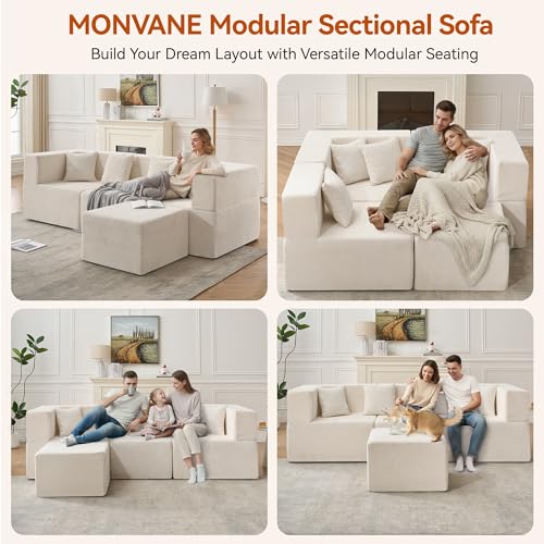 Modular Sectional Sofa with Ottoman