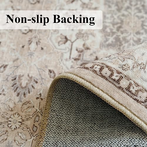 Washable Vintage Runner Rug 2x7