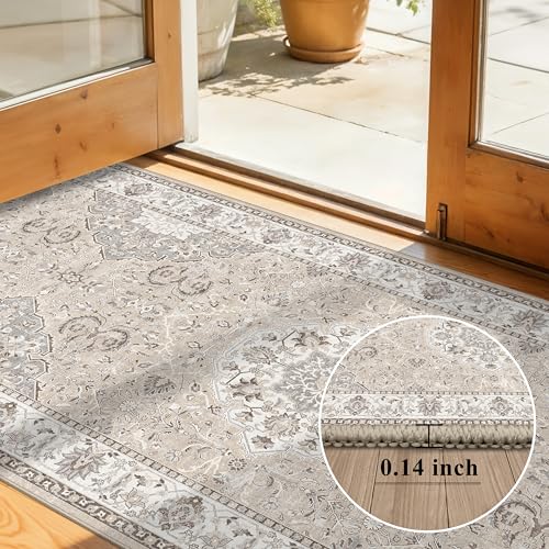 Washable Vintage Runner Rug 2x7