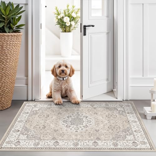Washable Vintage Runner Rug 2x7