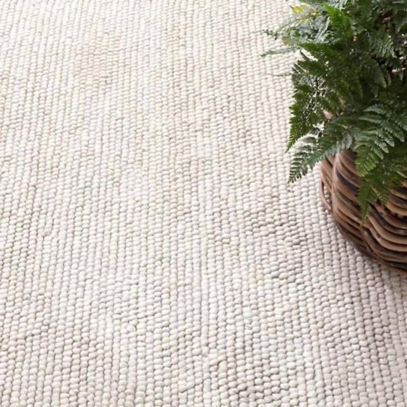 Chunky Knit Wool Area Rug