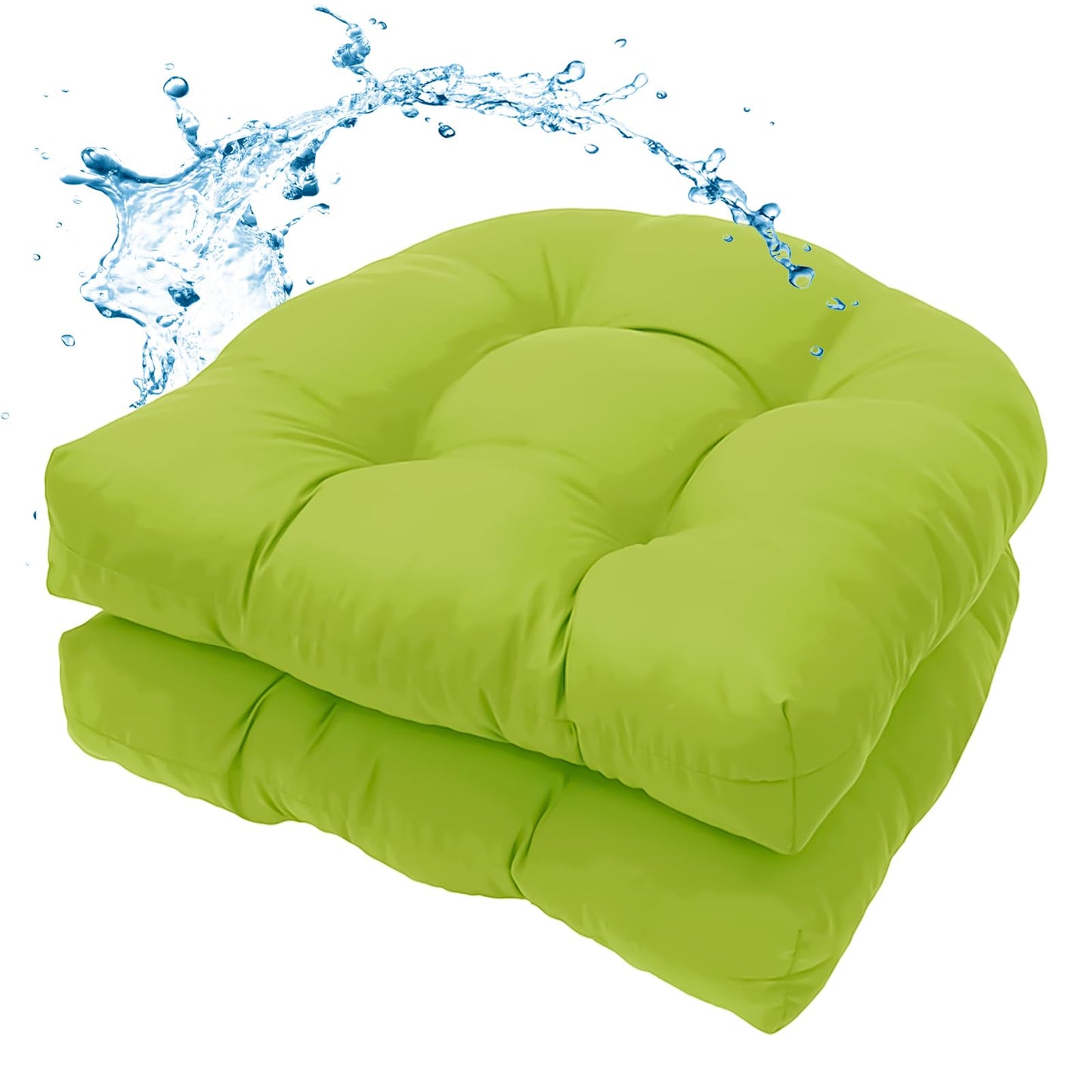 Water-Repellent Outdoor Chair Cushions Set of 2