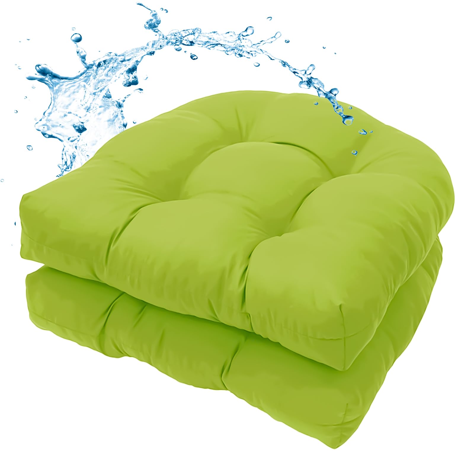Water-Repellent Outdoor Chair Cushions Set of 2