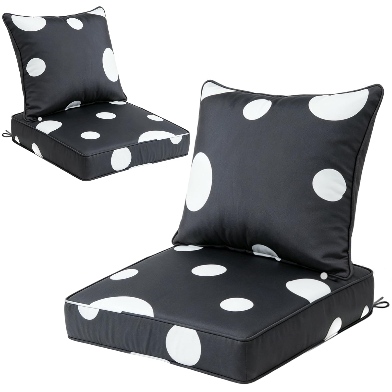 Outdoor Deep Seat Chair Cushions Set of 2