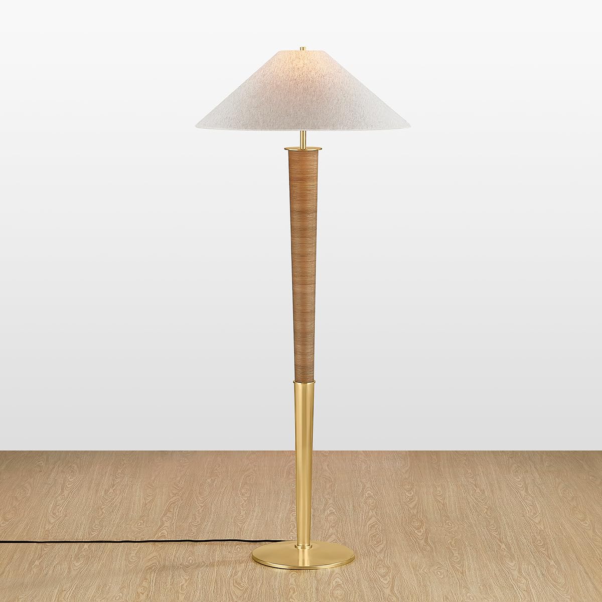 Aged Brass Floor Lamp