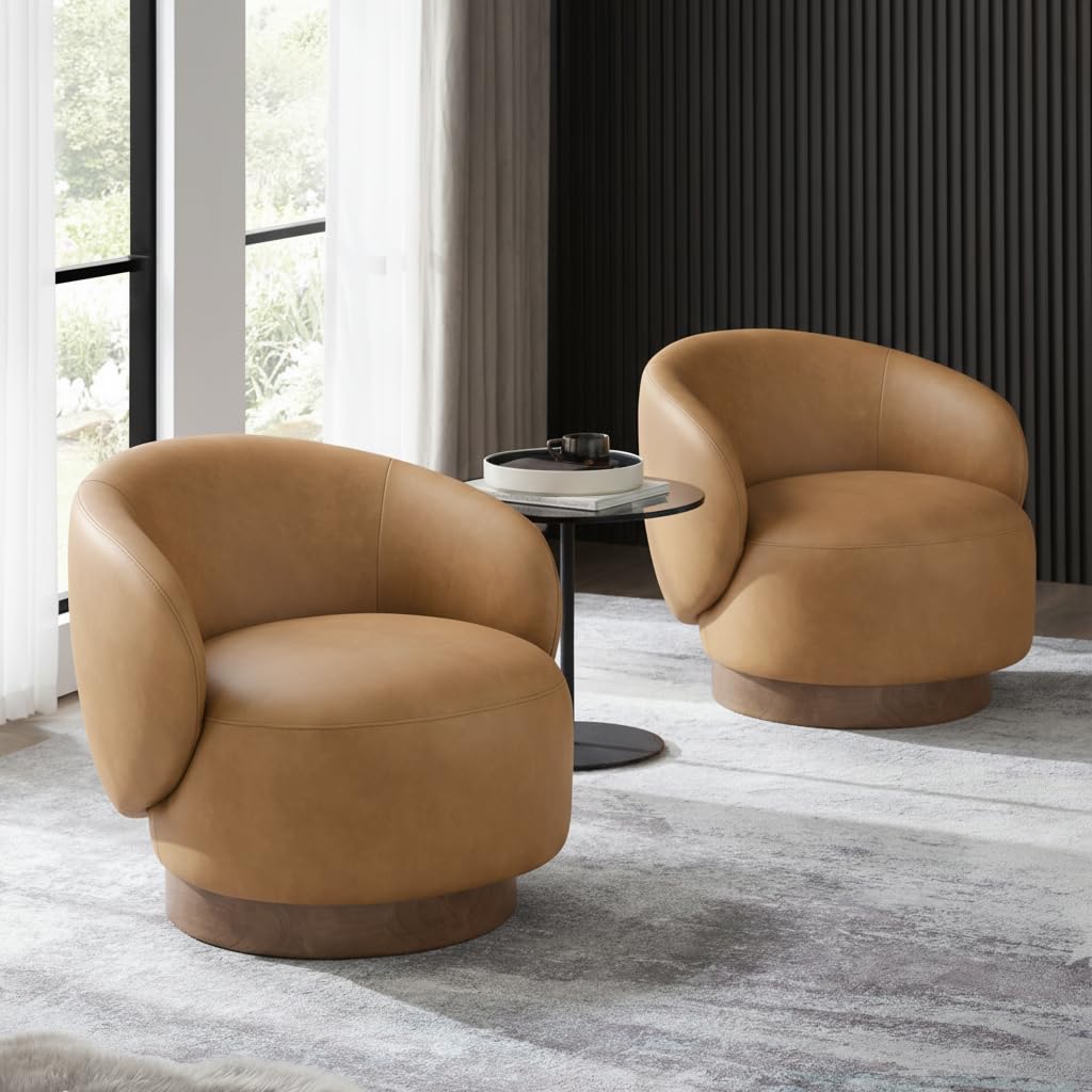 Swivel Barrel Accent Chair