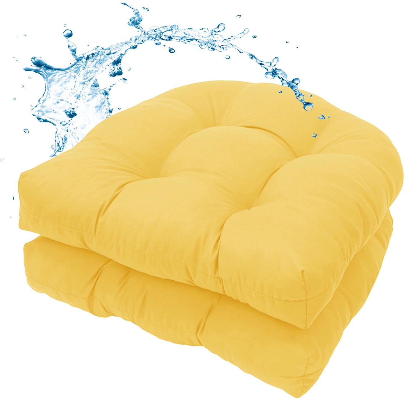 Water-Repellent Outdoor Chair Cushions Set of 2