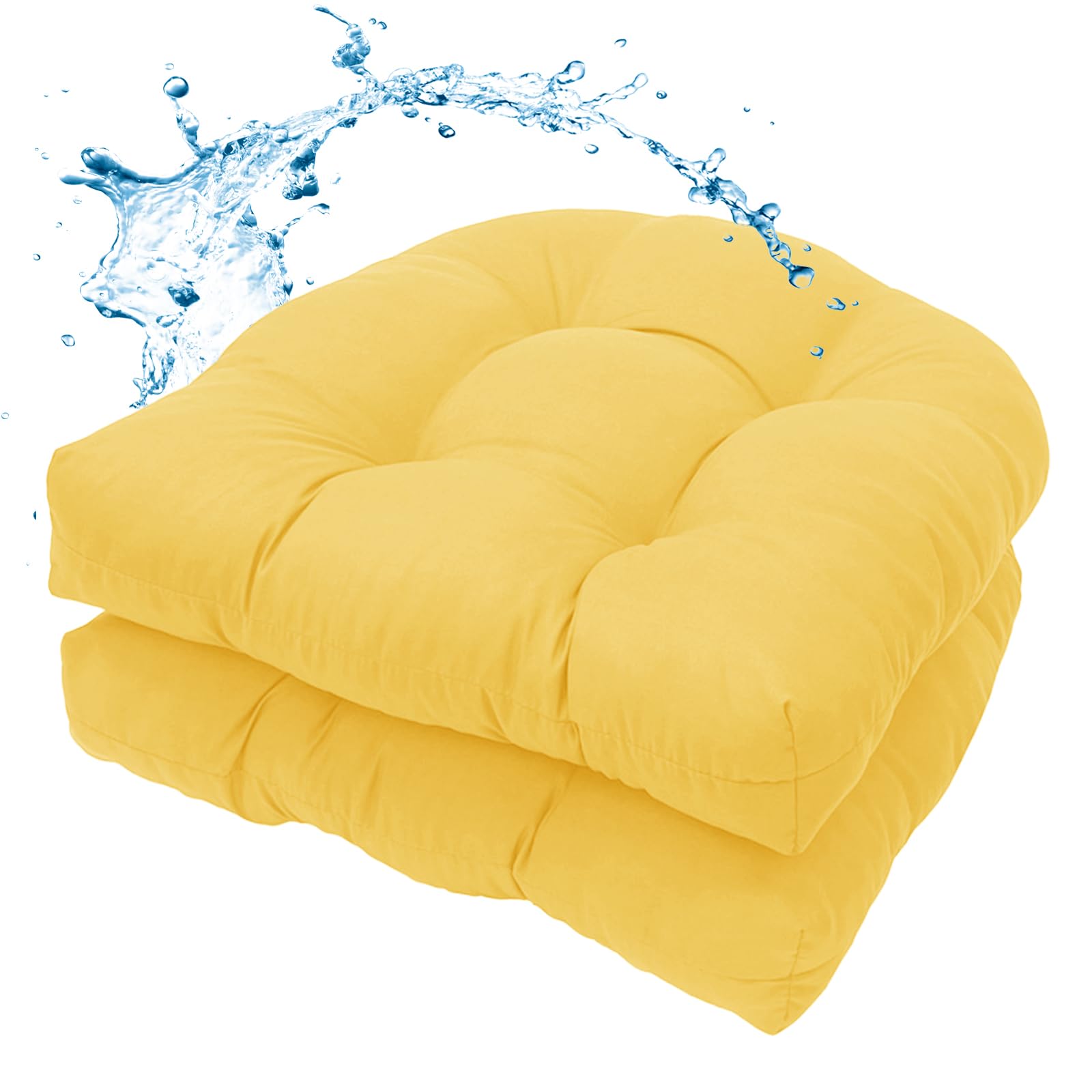 Water-Repellent Outdoor Chair Cushions Set of 2