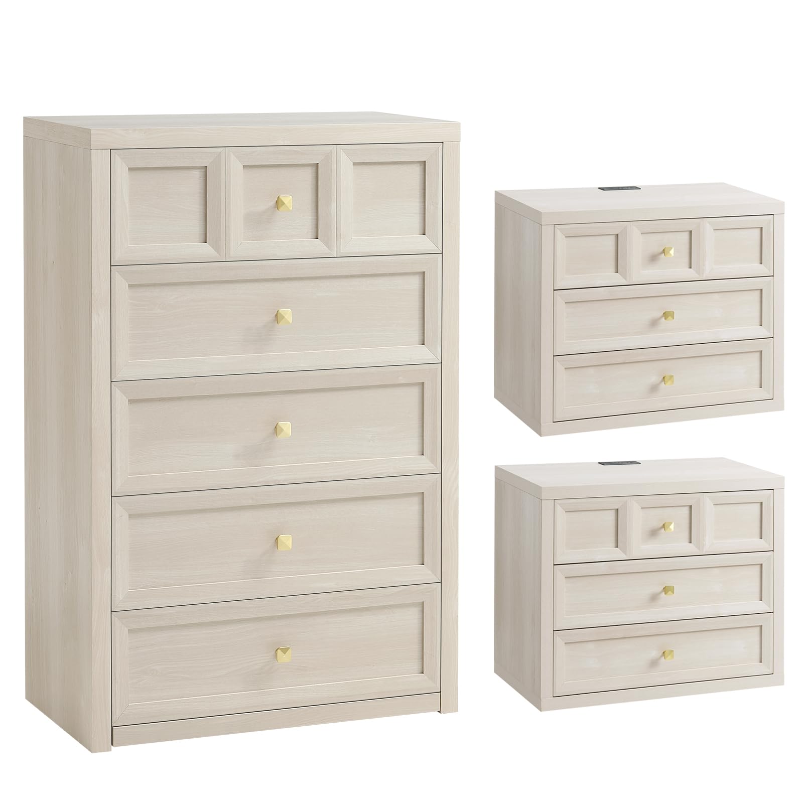 Bedroom Dresser and Nightstands Set