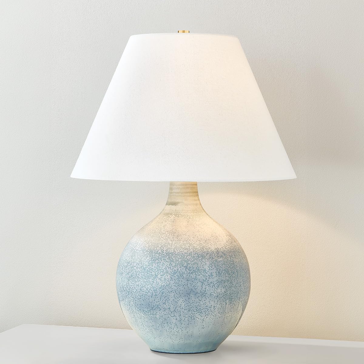Aged Brass Ceramic Table Lamp