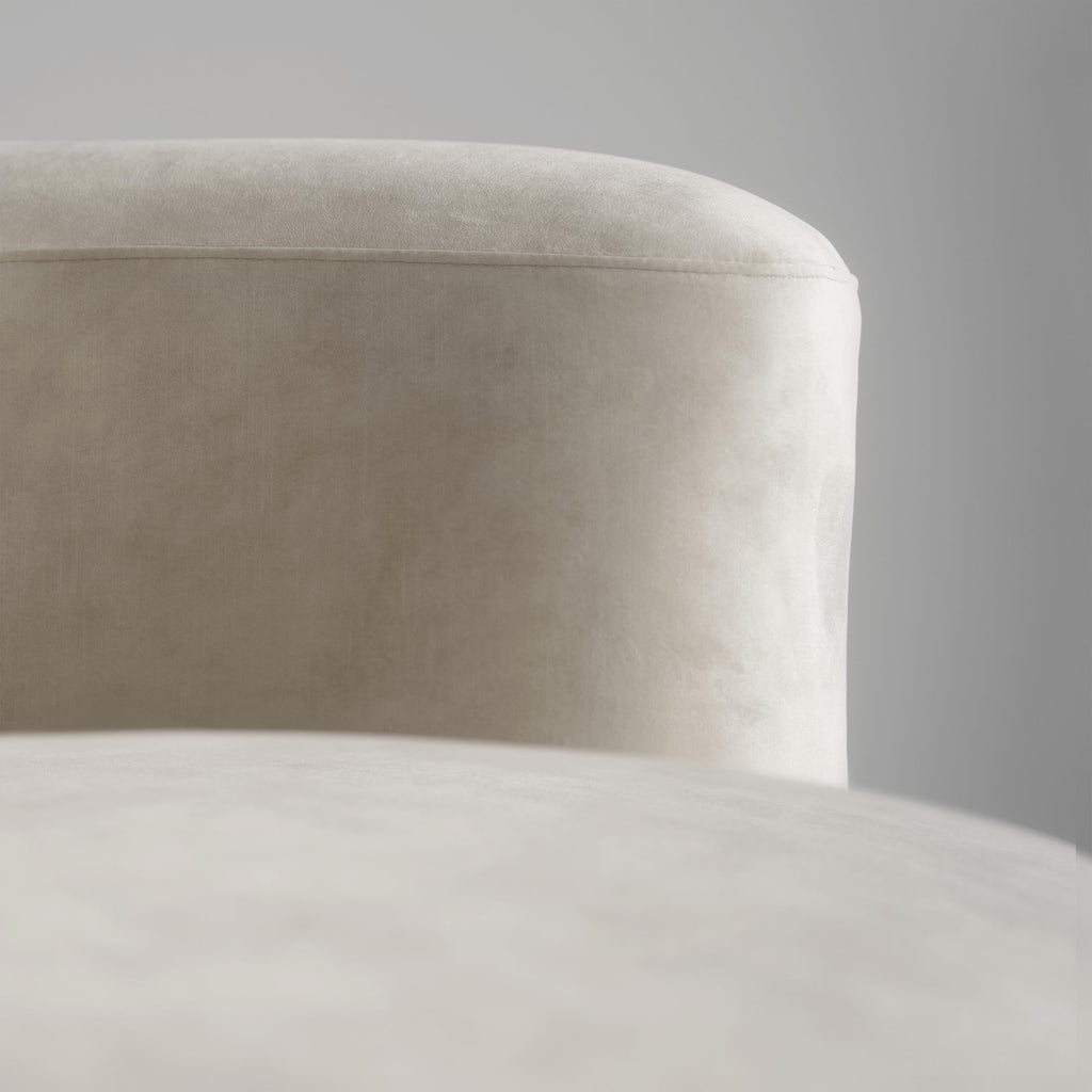 Curved Velvet Accent Chair