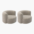 Curved Velvet Accent Chair