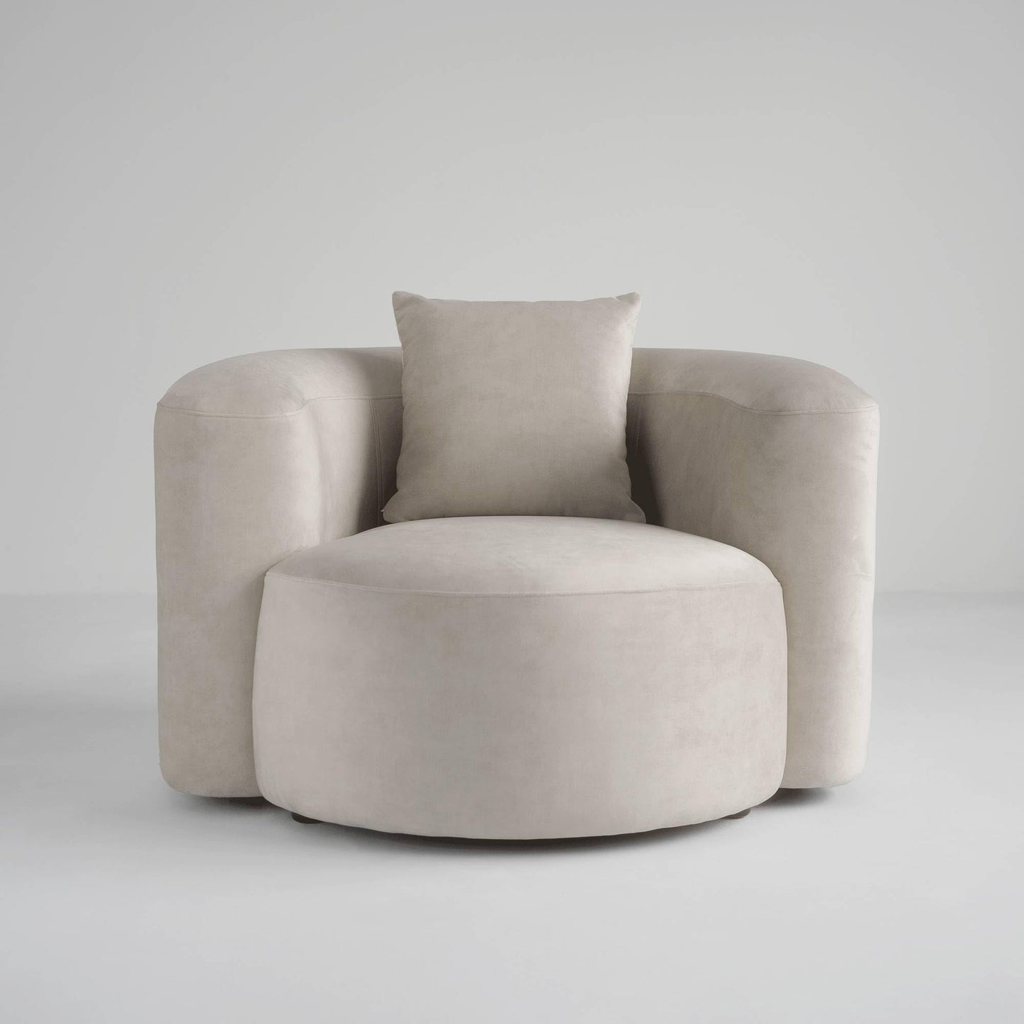Curved Velvet Accent Chair