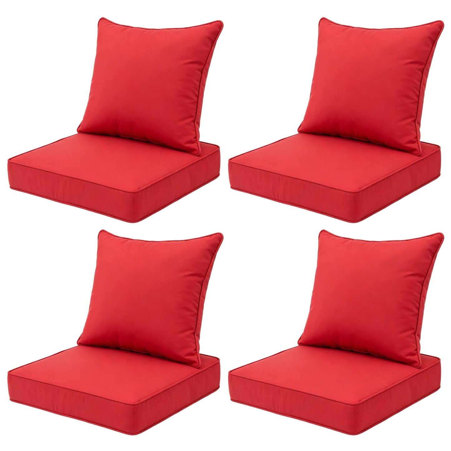 Outdoor Deep Seat Chair Cushions Set of 2