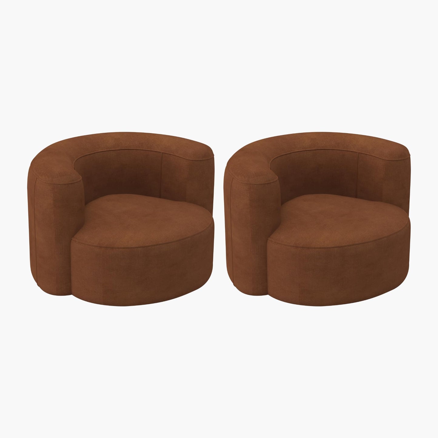 Curved Velvet Accent Chair