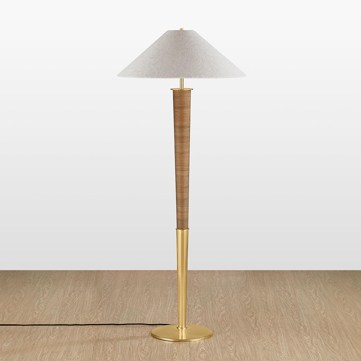 Aged Brass Floor Lamp