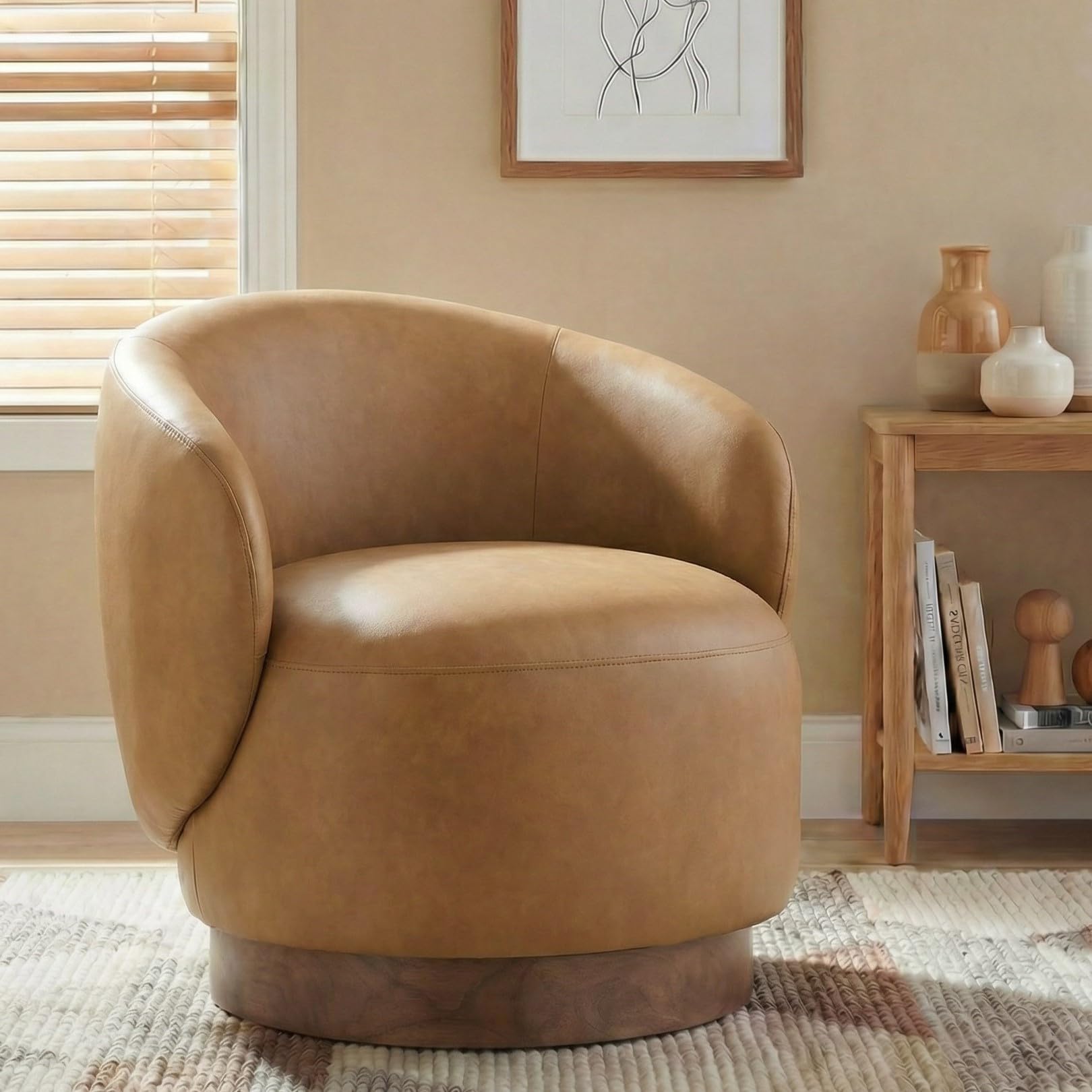 Swivel Barrel Accent Chair