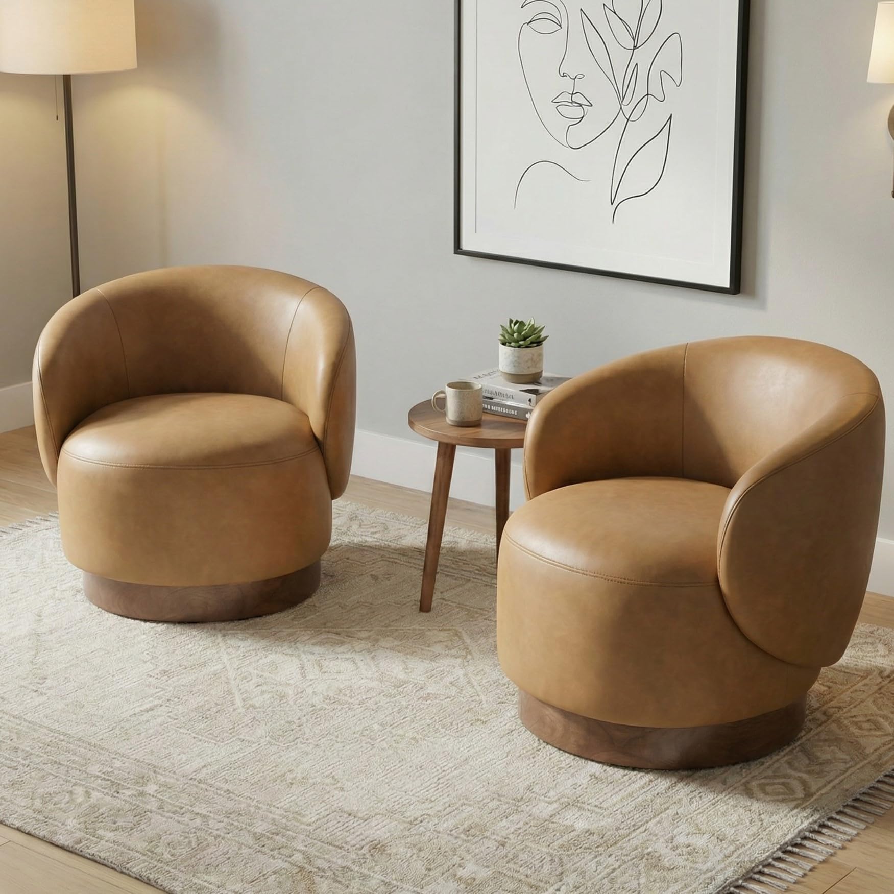 Swivel Barrel Accent Chair