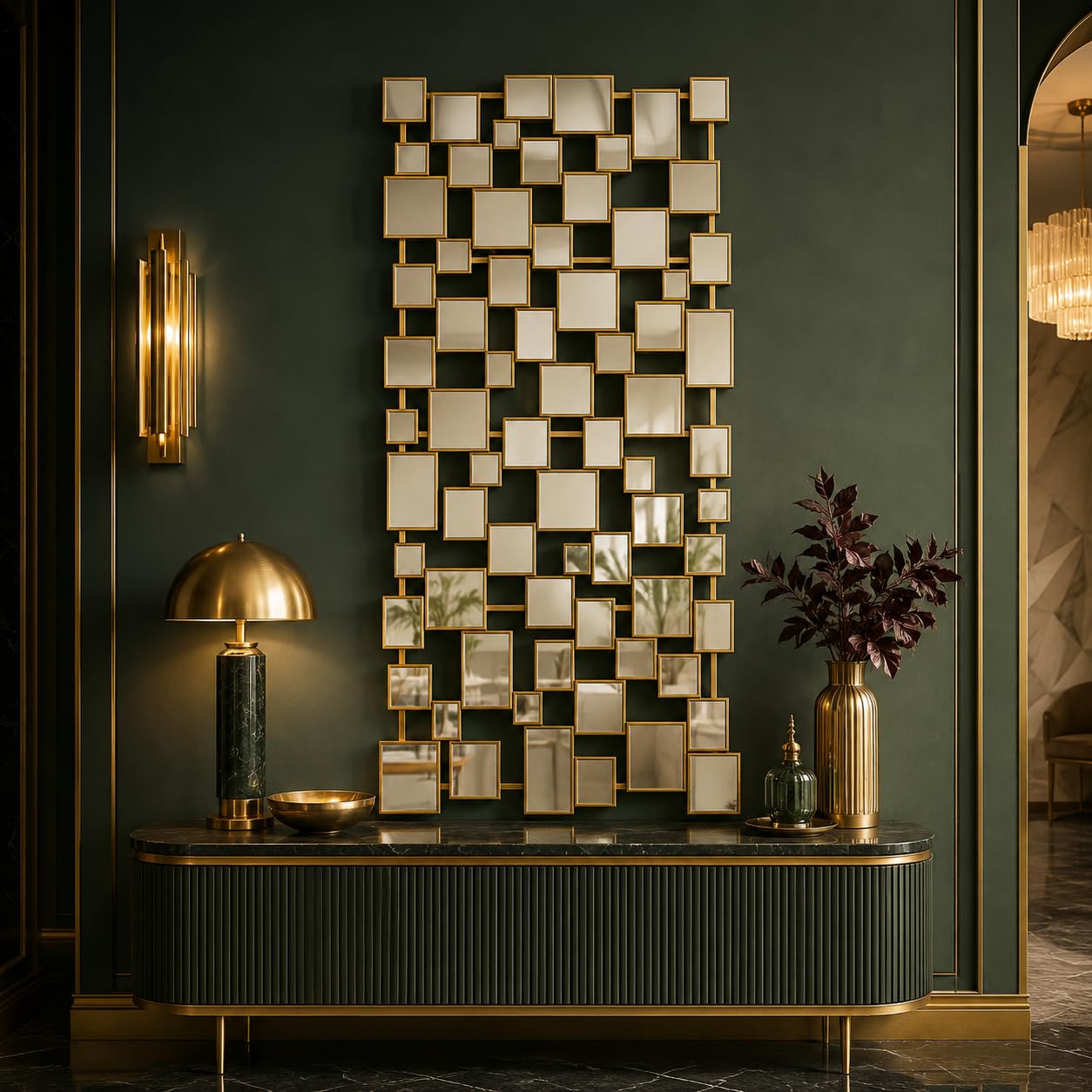 Modern Large Accent Wall Mirror