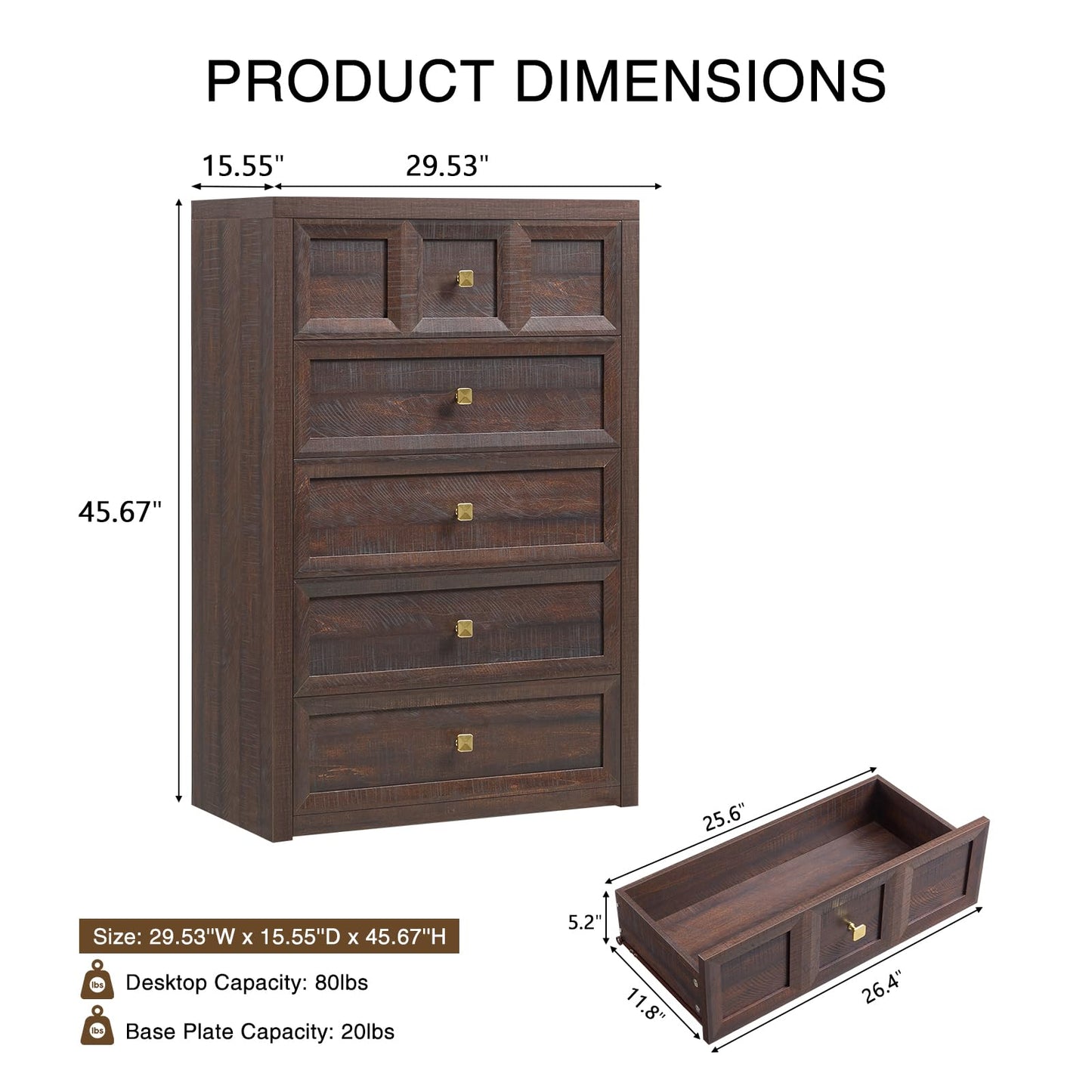 Bedroom Dresser and Nightstands Set
