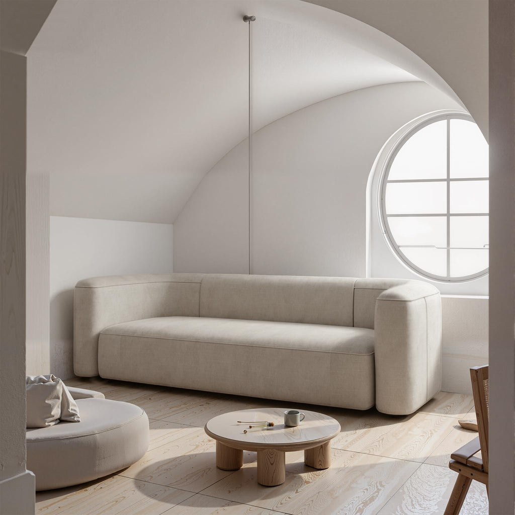 Luxury Curved Velvet Sofa for Living Room