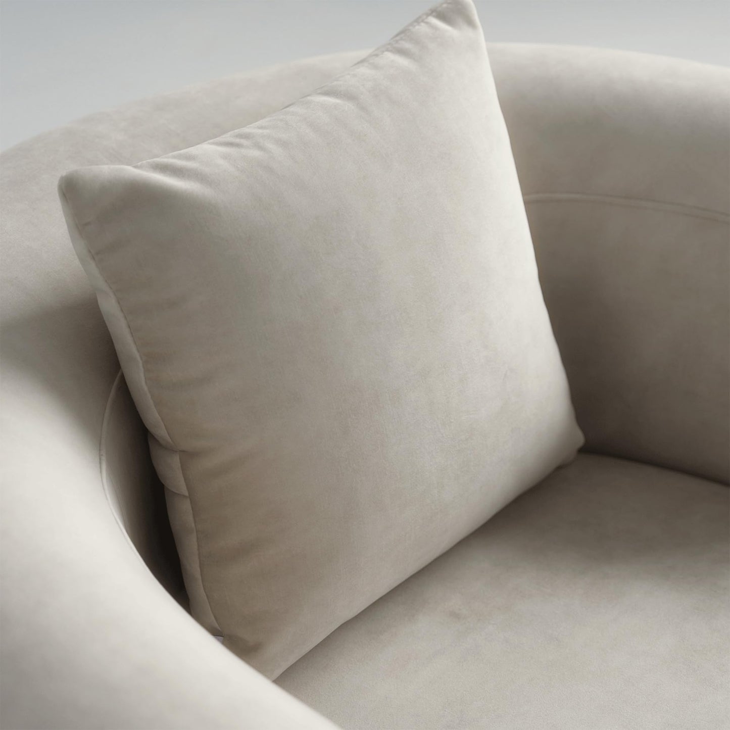 Curved Velvet Accent Chair