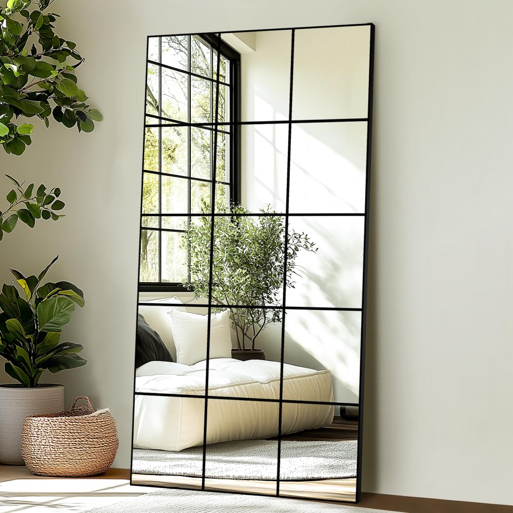 A8 Window Pane Decorative Wall Mirror