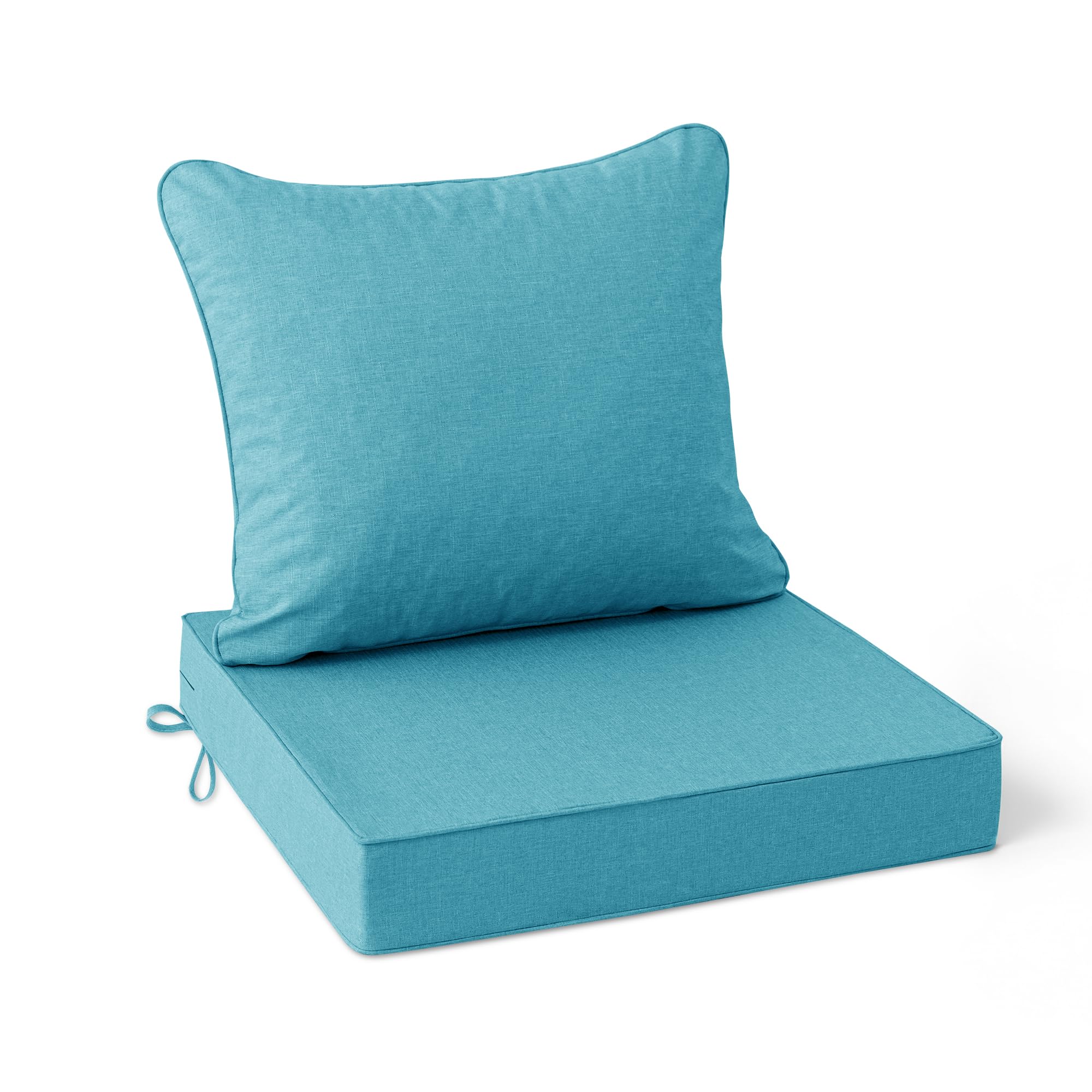 Faux Linen Outdoor Chair Cushion Set