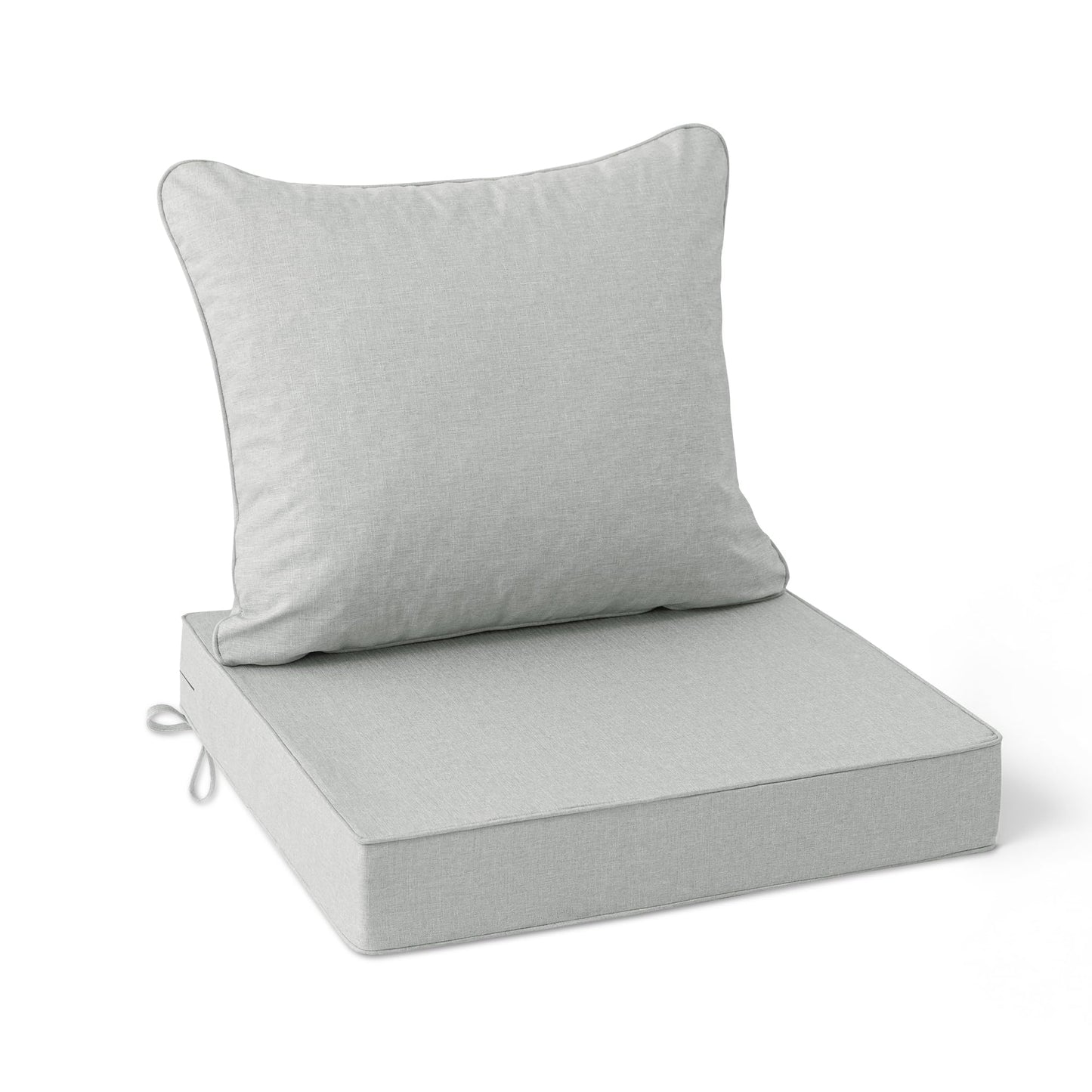 Faux Linen Outdoor Chair Cushion Set