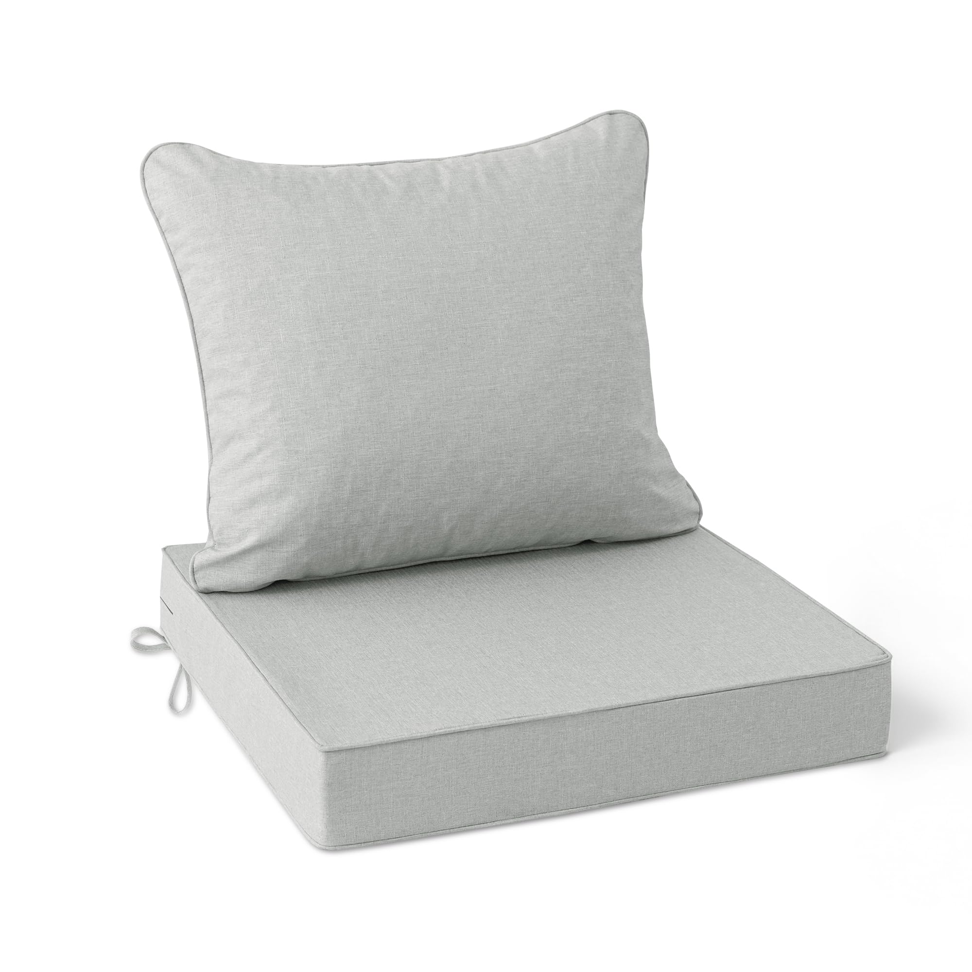 Faux Linen Outdoor Chair Cushion Set