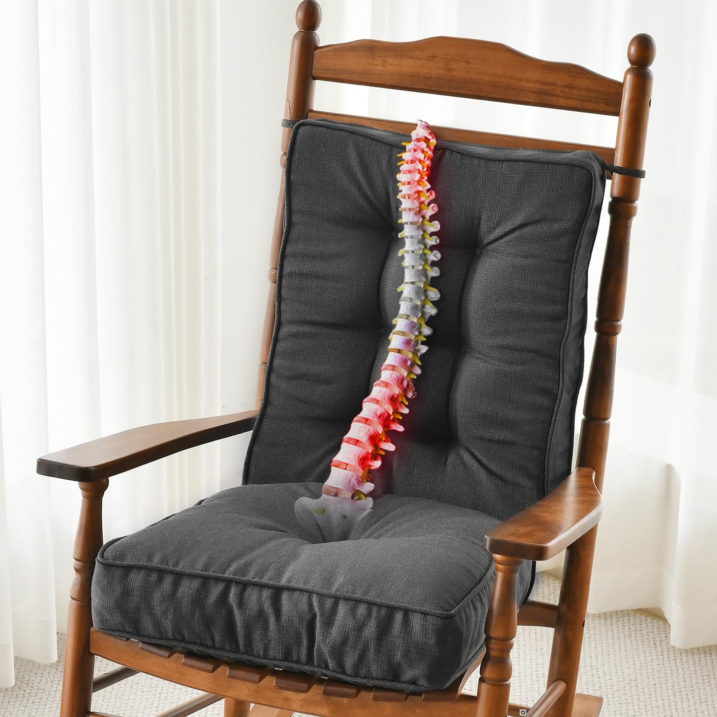 Memory Foam Rocking Chair Cushion Set