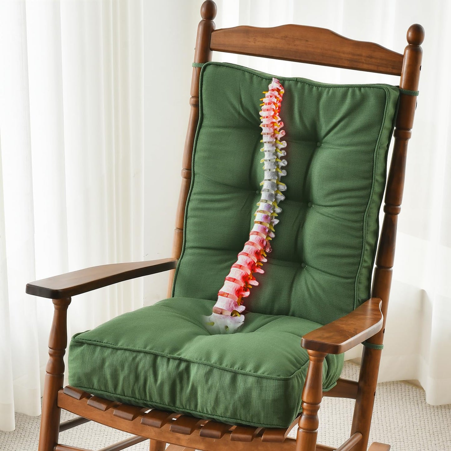 Memory Foam Rocking Chair Cushion Set