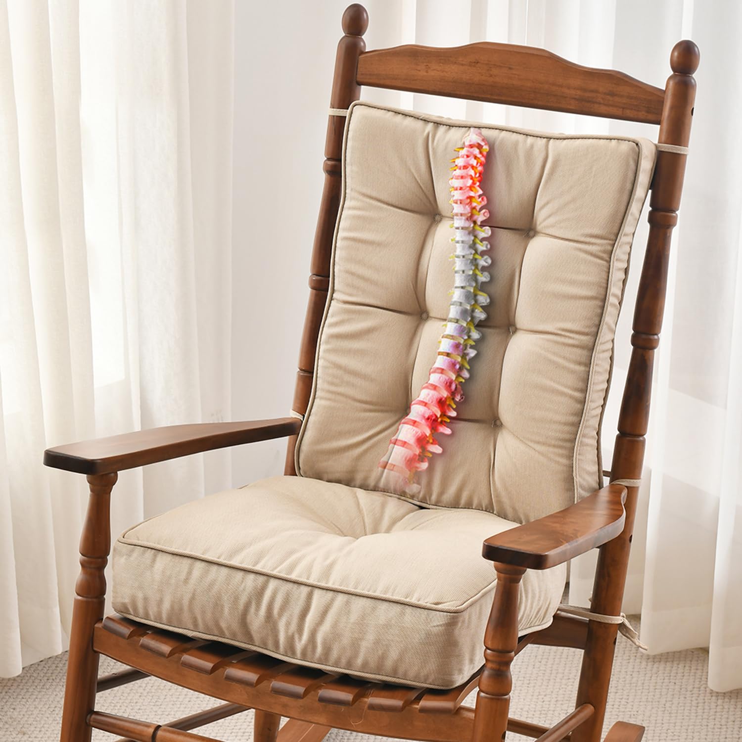 Memory Foam Rocking Chair Cushion Set