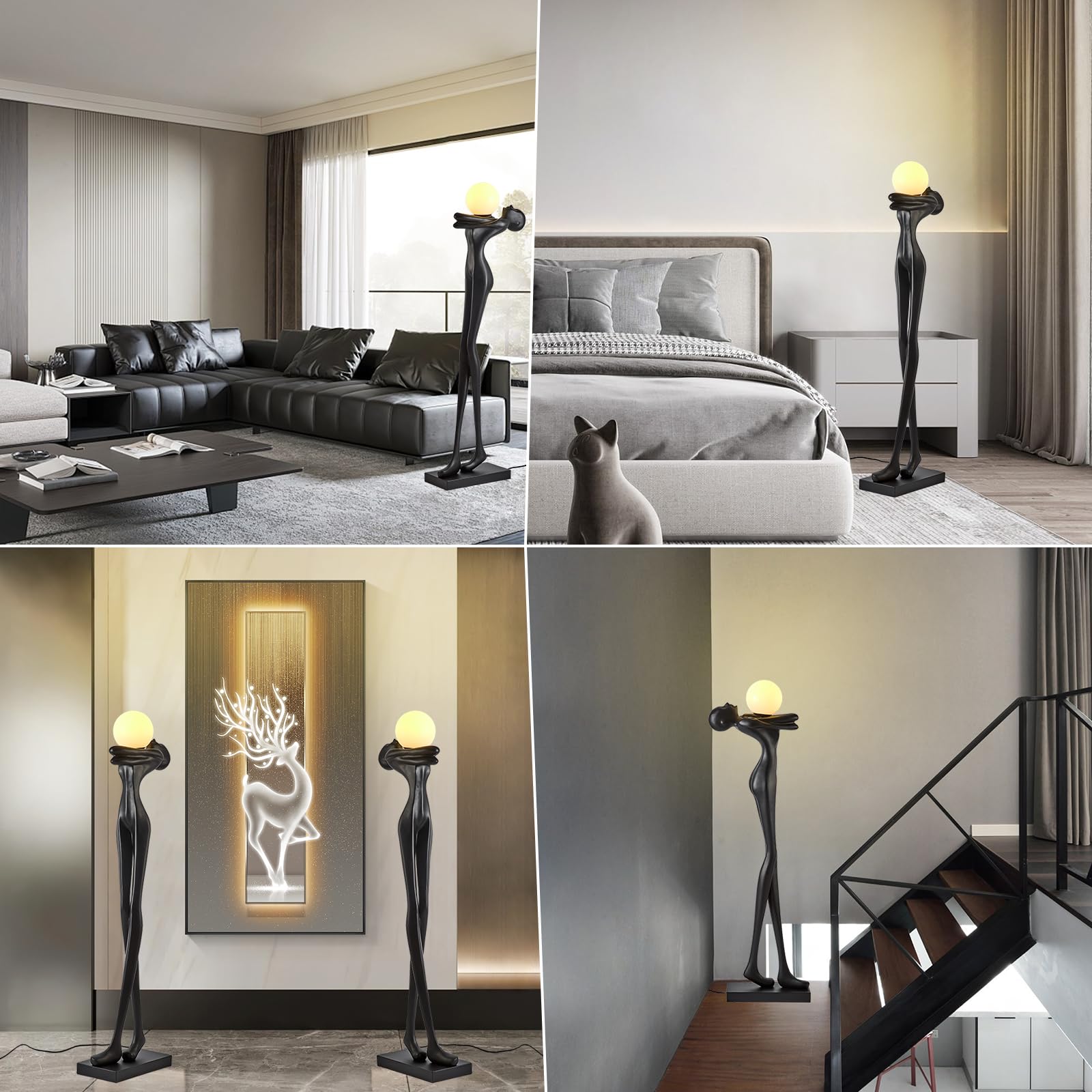 Modern Human Sculpture Floor Lamp