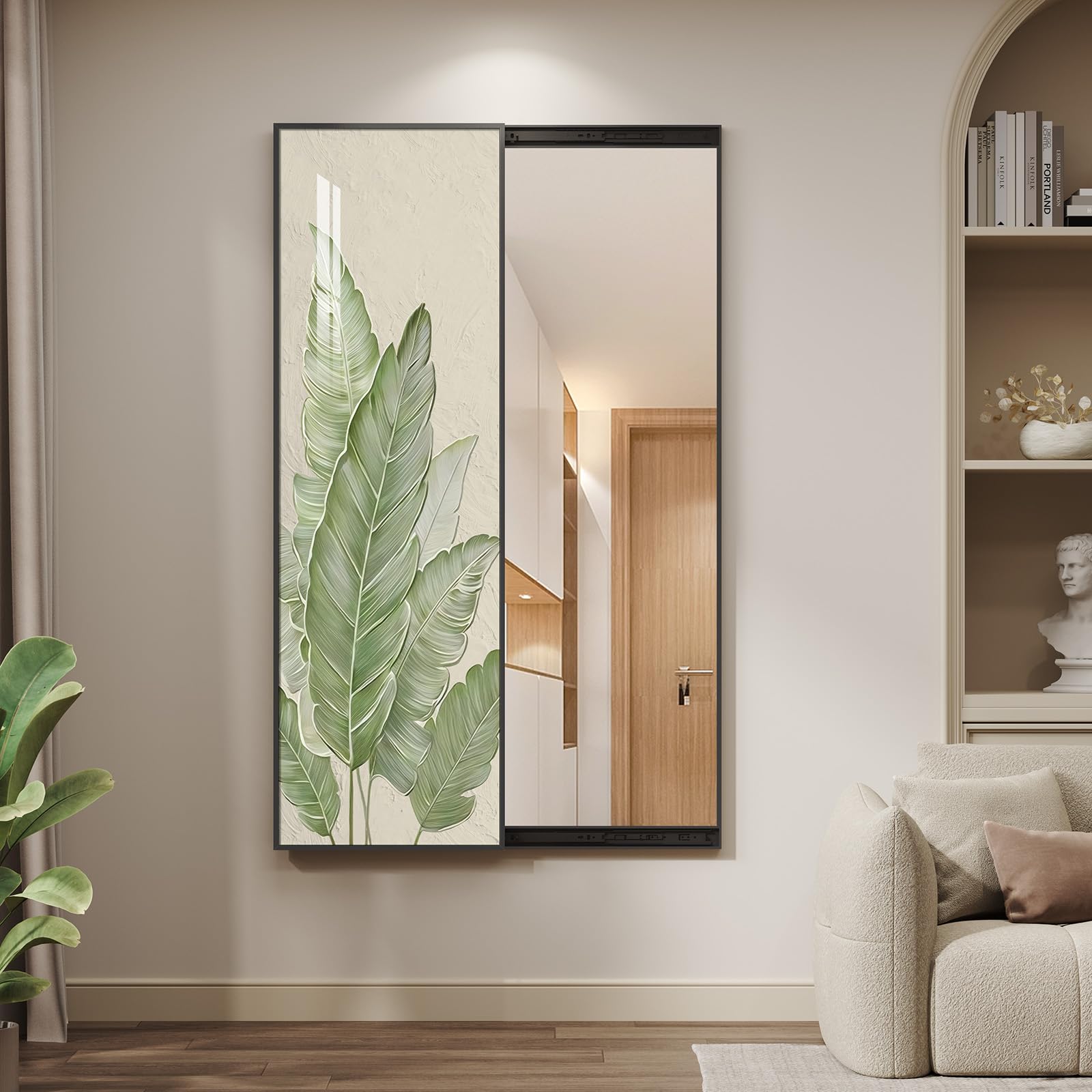 Cuspin Modern Minimalist Wall Mounted Wall Art Mirror