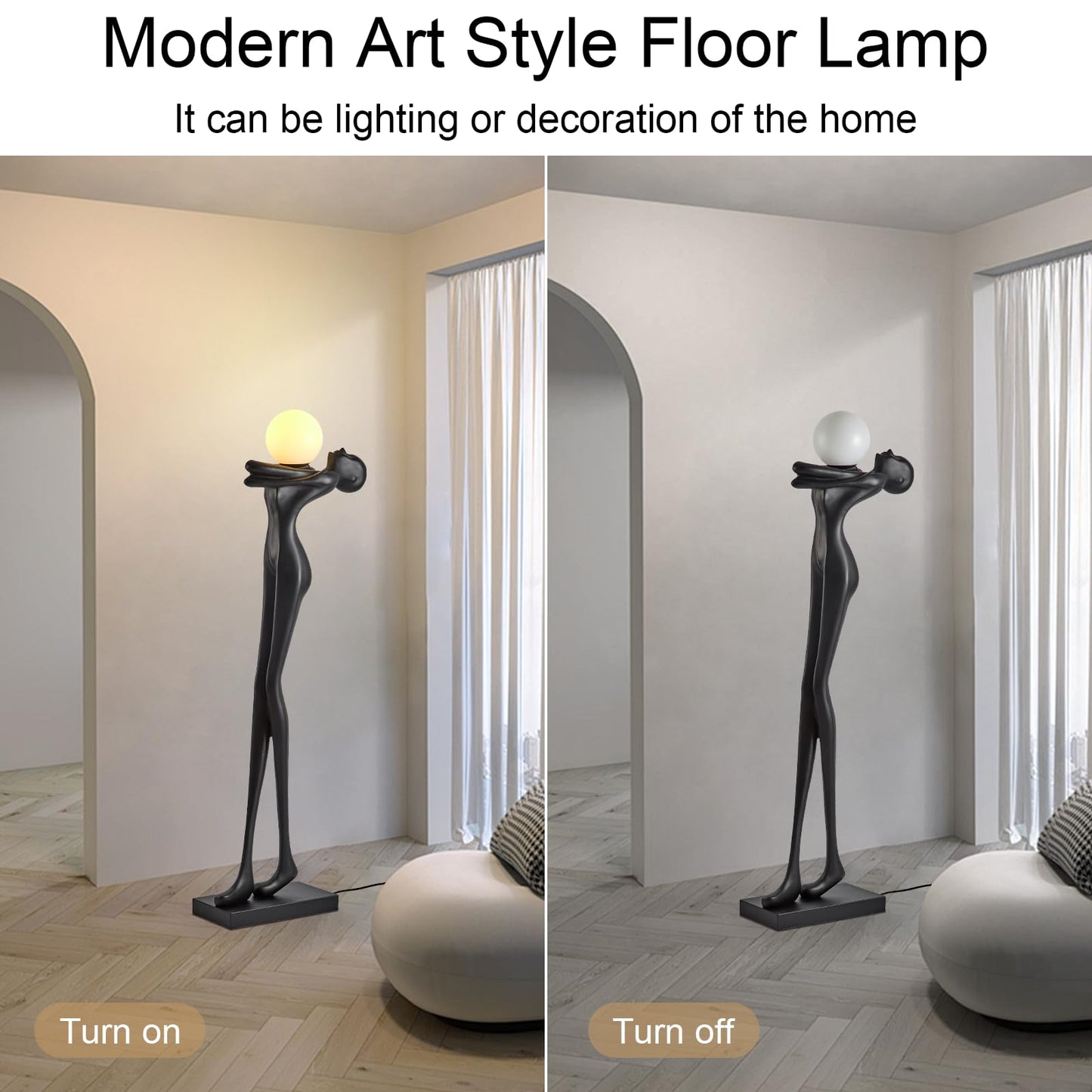Modern Human Sculpture Floor Lamp