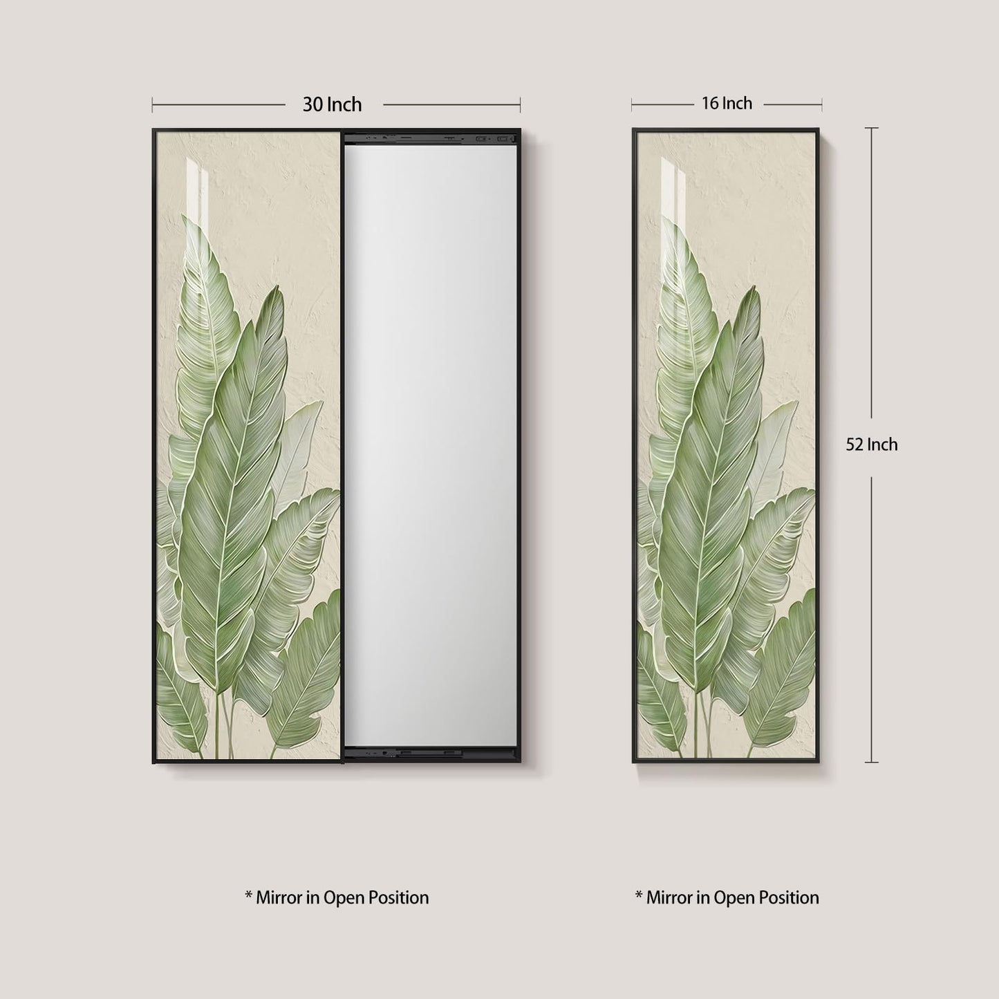 Cuspin Modern Minimalist Wall Mounted Wall Art Mirror