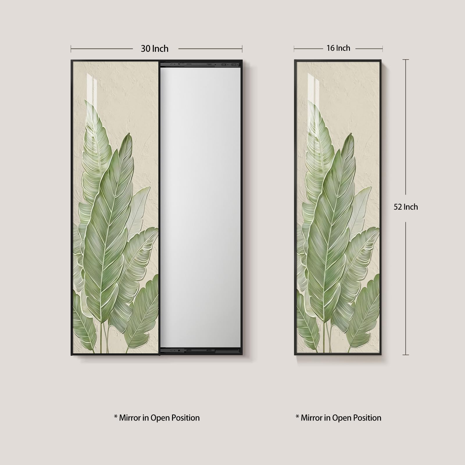 Cuspin Modern Minimalist Wall Mounted Wall Art Mirror