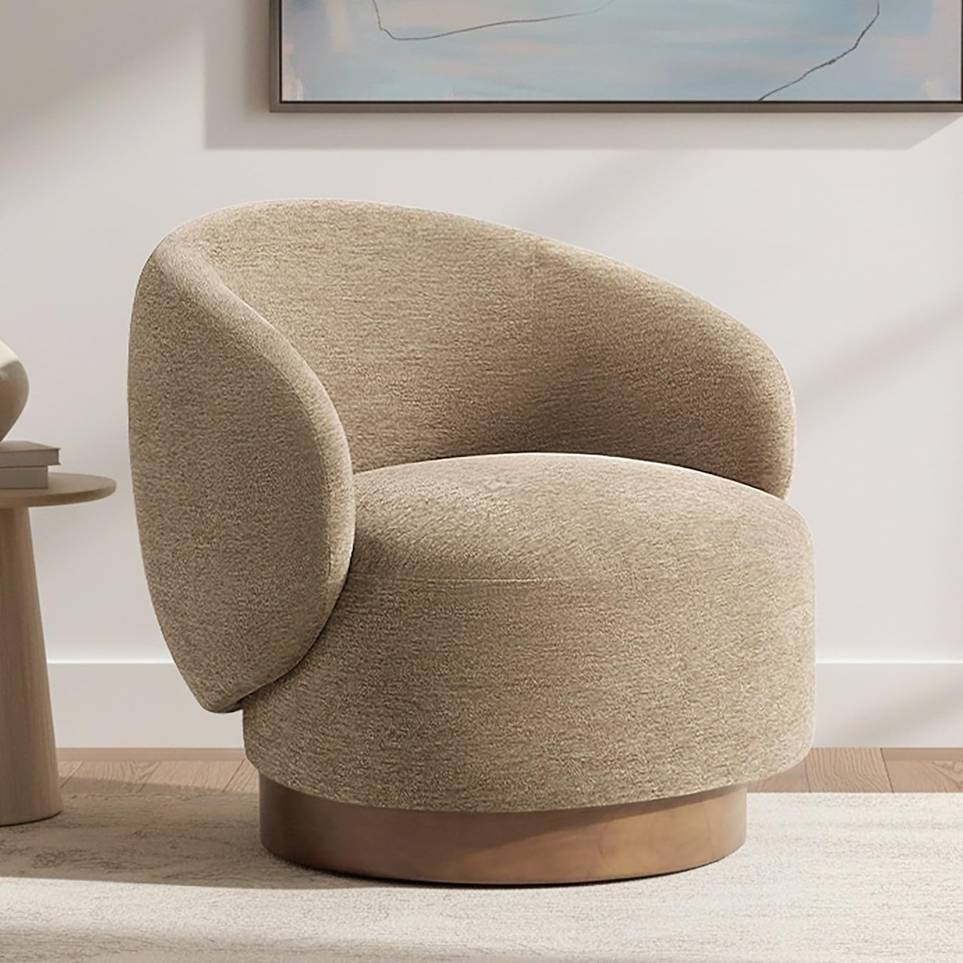 Swivel Barrel Accent Chair