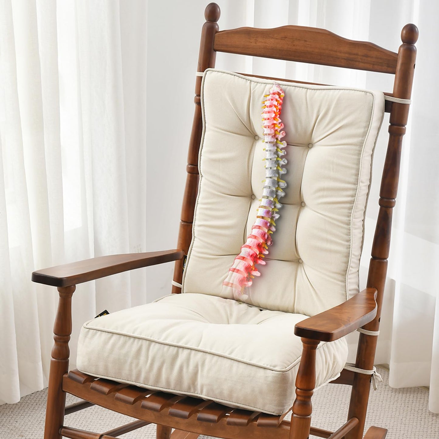 Memory Foam Rocking Chair Cushion Set