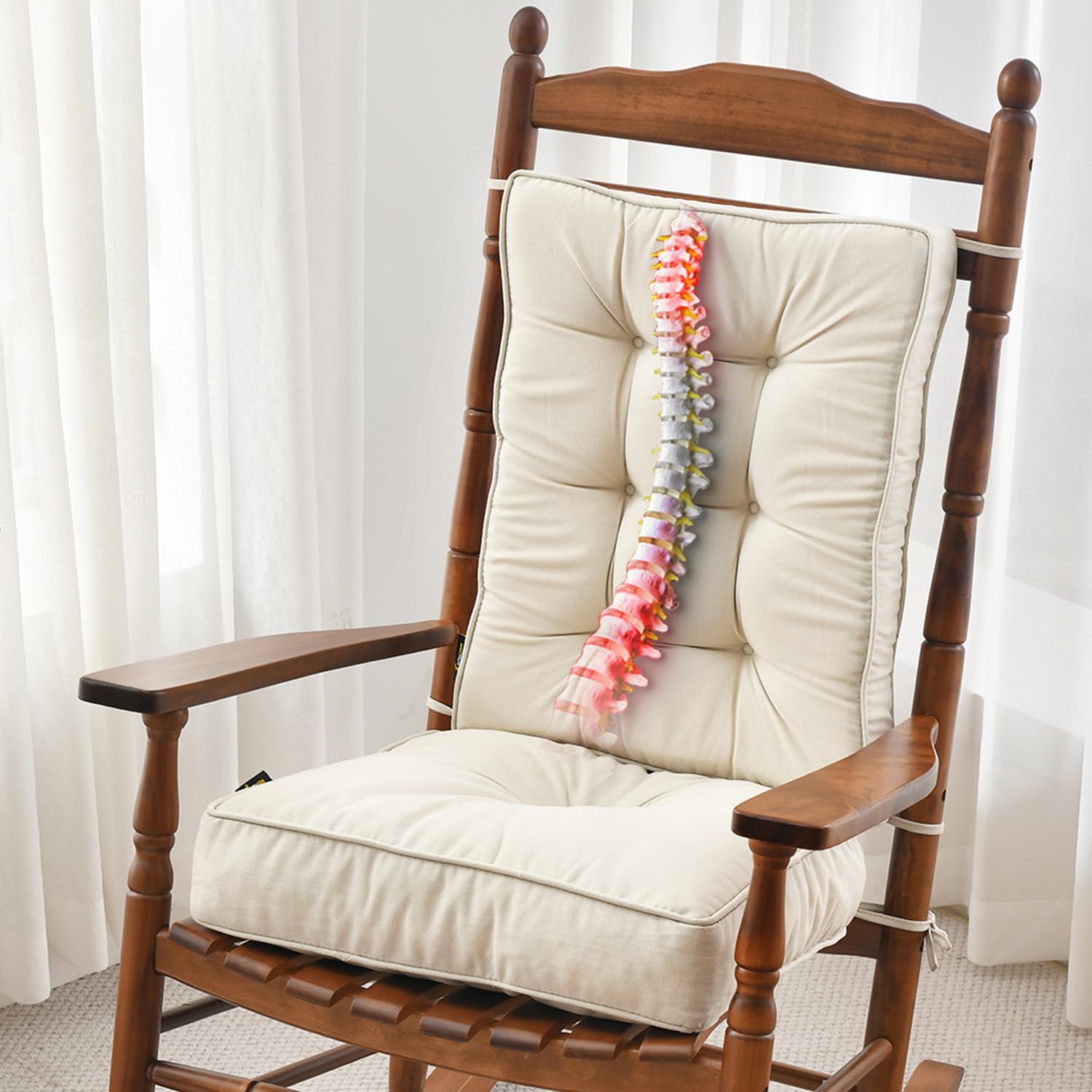 Memory Foam Rocking Chair Cushion Set