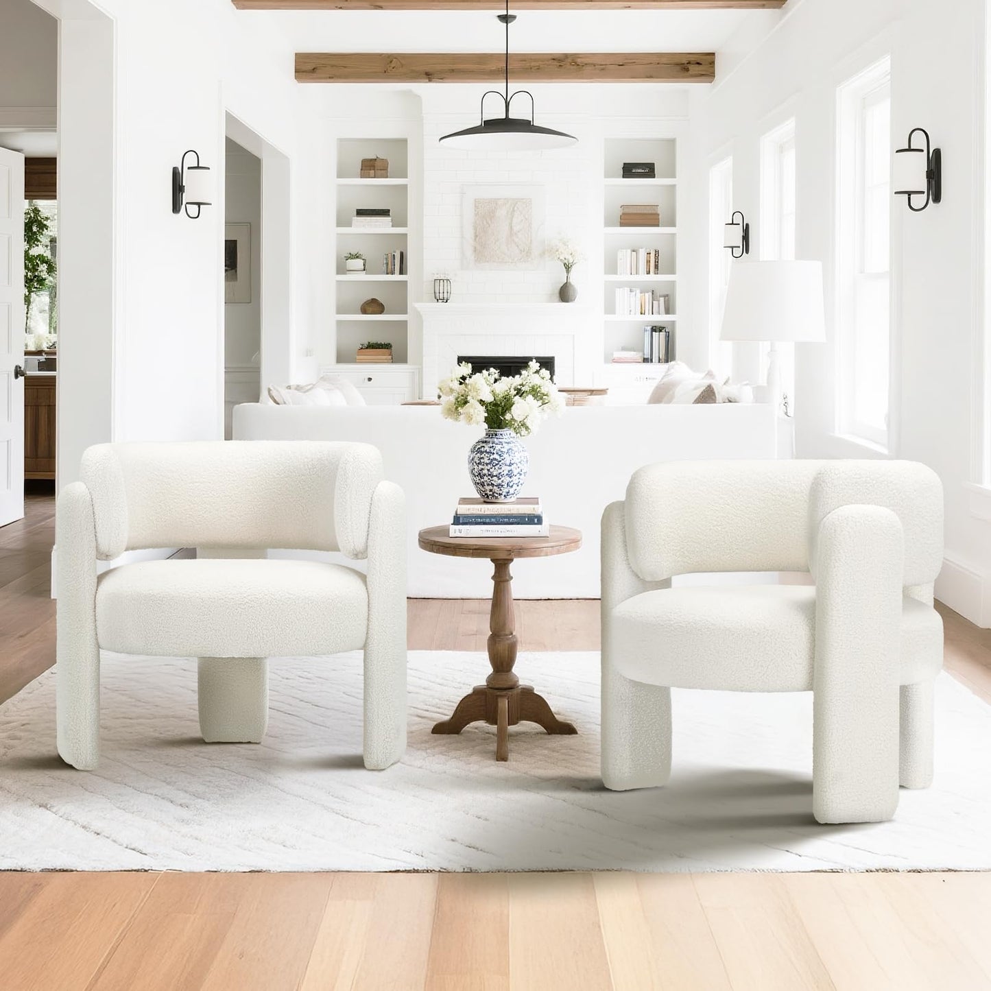 Modern Velvet Barrel Accent Chair