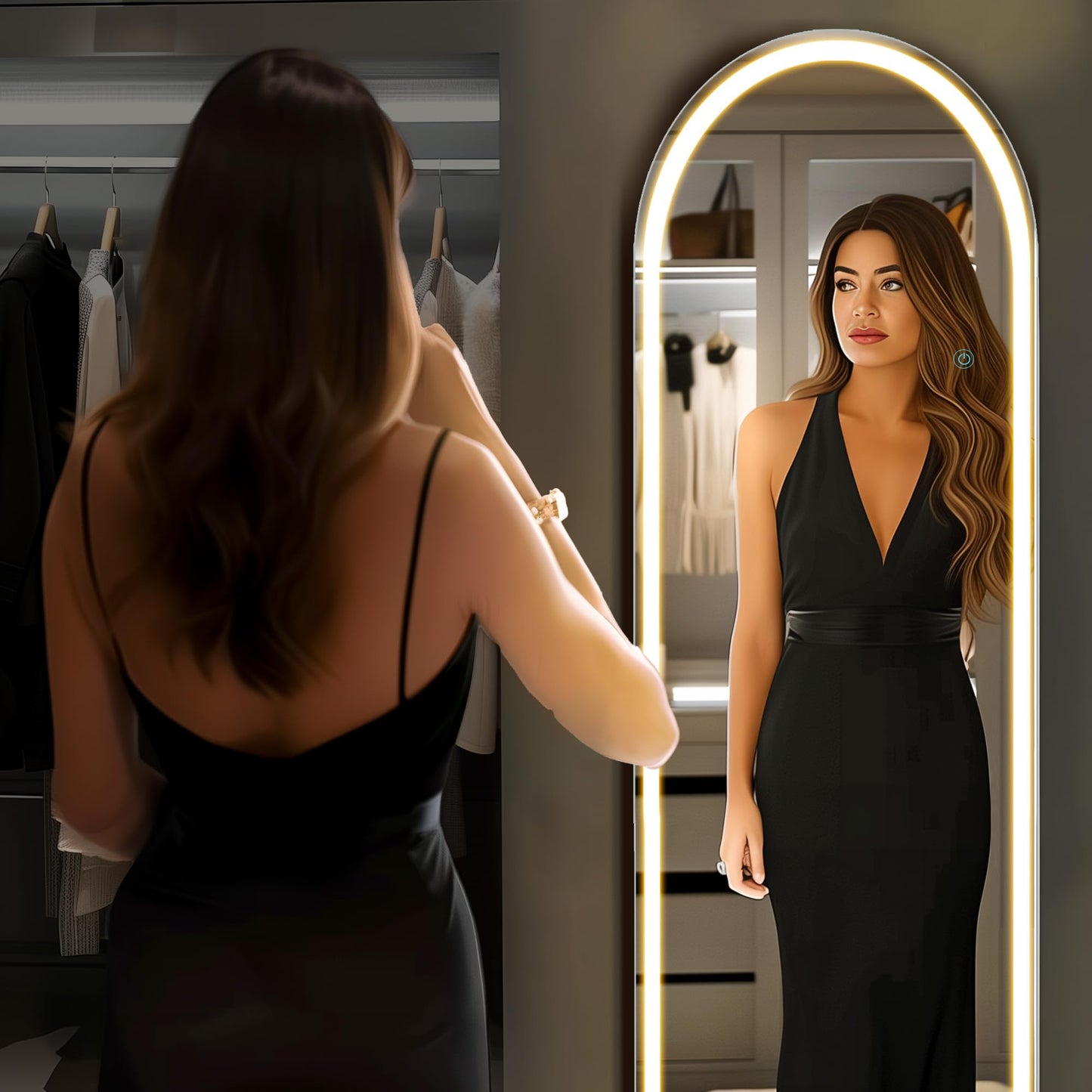 LED Full Length Standing Mirror
