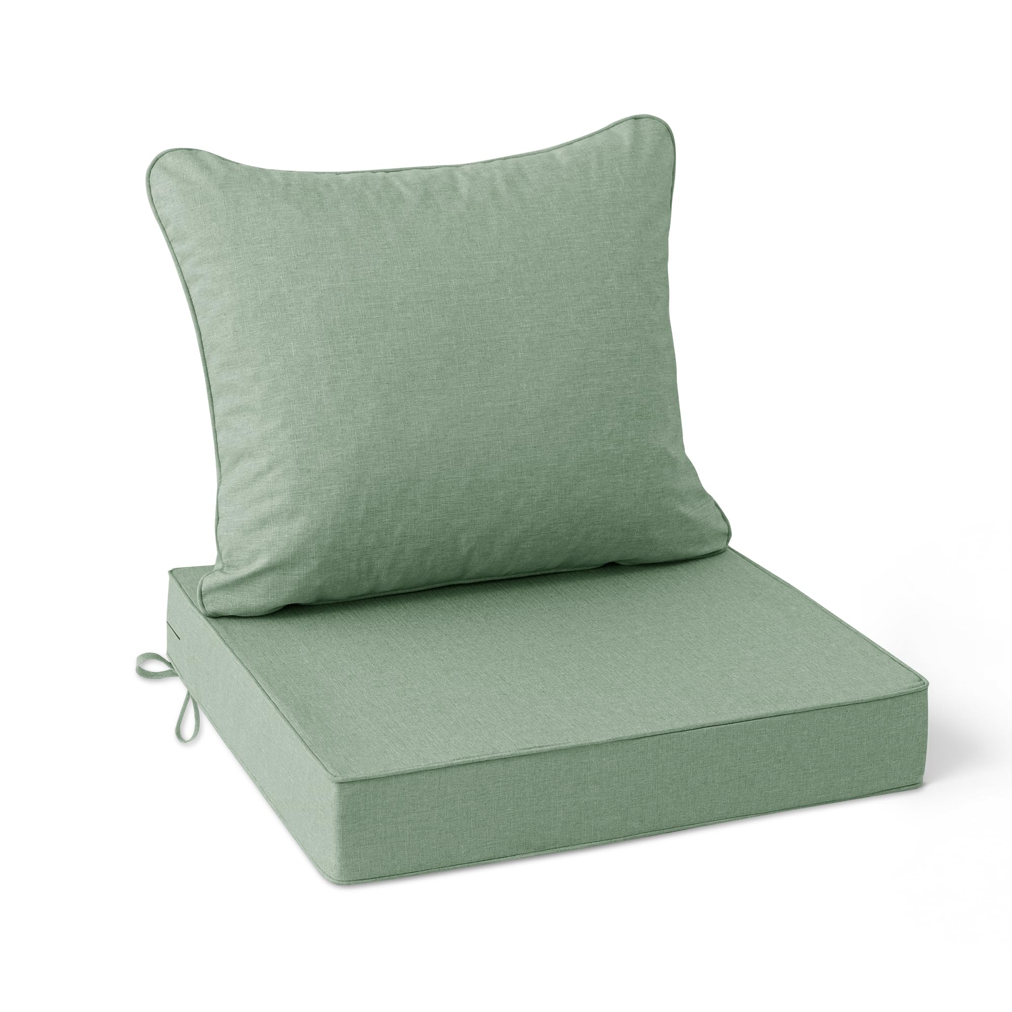 Faux Linen Outdoor Chair Cushion Set